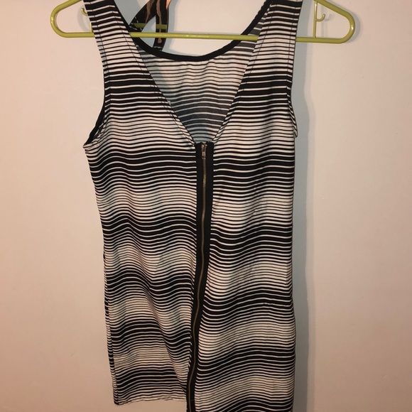 Black and White Striped Dress - Picture 2 of 4